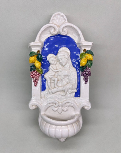 Acquasantiera vintage ceramica - acquasantiera,