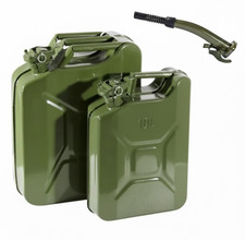 Tanica per benzina militare in metallo omologata 10 20 Litri bidone carburante