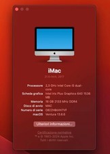 Apple iMac 21.5 pollici 2017 POTENZIATO 16GB RAM MacOS Ventura  [BEN CONSERVATO]