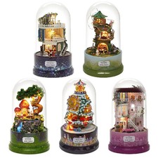 Kit casa delle bambole fai da te modello casetta girevole villa modello creativo fatto a mano giocattolo regali