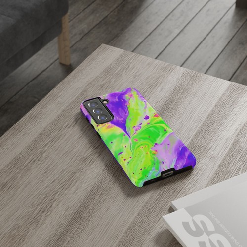Custodia telefono marmo neon