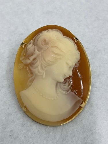 Spilla cammeo vintage oro