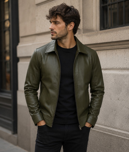 Giacca uomo verde oliva - , vera