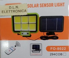 FARO SOLARE CON PANNELLO FARETTO SENSORE DI MOVIMENTO 294 LED COB FO-8022(COB)