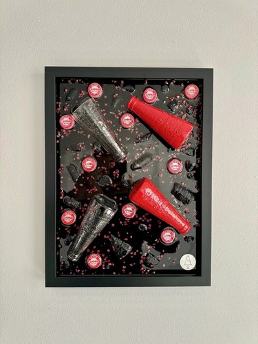 Quadro con bottiglie campari - quadro,