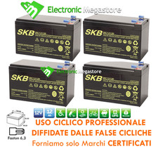 KIT 03 BATTERIA A PIOMBO 12V 12AH RICARICABILE PER BICICLETTA ELETTRICA 48V