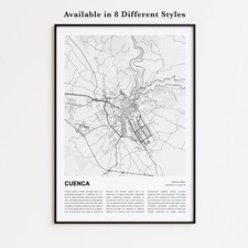 Stampa mappa città di Cuenca