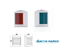 COPPIA FANALI DI NAVIGAZIONE LUCI DI VIA VERDE ROSSO CORPO BIANCO barca Gommone