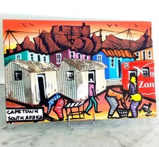 Quadro SUD AFRICA legno Oil painting wood Cape Town township 3D with Coca Cola