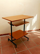 Etagère Vintage Anni '60 Italia – Formica Noce e Metallo Nero, Modernariato