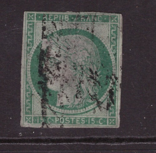 Francia 1849 15c - , verde
