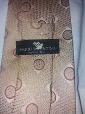CRAVATTA UOMO NUOVA PURA SETA SILK SOIE TIE FANTASIA FIRMATE MARIO VALENTINO