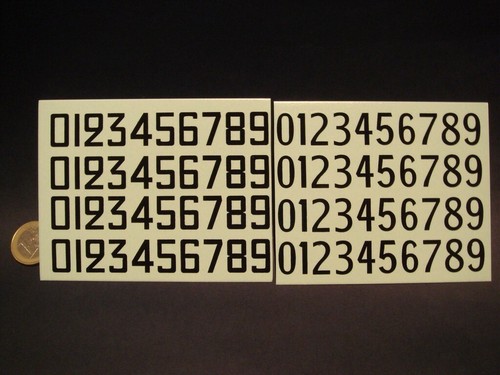 Decals chiffres noirs - 1/18,
