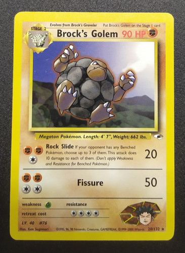 Brock golem 132 gym - brock's, 20/132