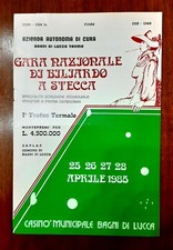 BAGNI DI LUCCA, BILIARDO A STECCA, GARA  DEL 1985 