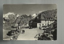 rara cartolina passo dello stelvio con auto d' epoca anche fiat giardinetta 