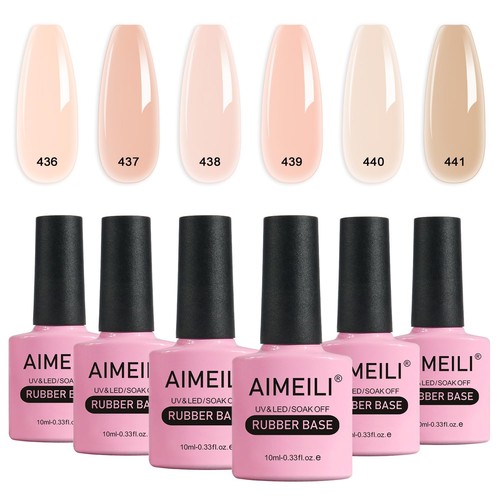 Rubber base gel set rosa - rubber,