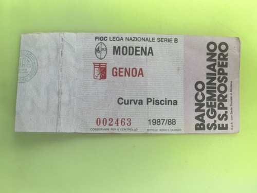 Modena genoa biglietto ticket - modena-genoa, biglietto/ticket