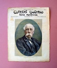 Morte Francesco Crispi Corriere Illustrato della Domenica n 33 18/8/1901