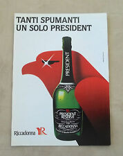 F005 - Advertising Pubblicità - 1985 - RICCADONNA PRESIDENT RESERVE