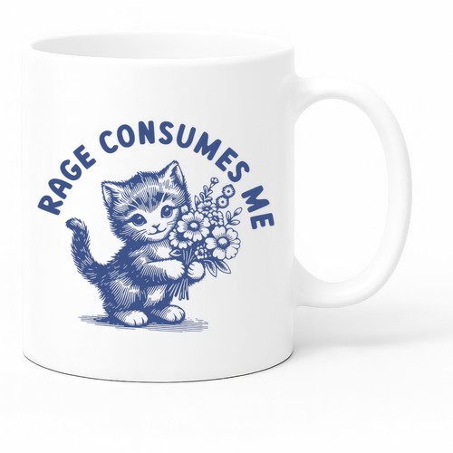 Rage consumes cute cat - me,