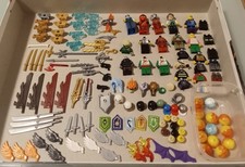 LEGO lotto minifigures accessori armi chima ninjago classic bionicle nexo vari