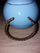 Bracciale antico aperto ("manilla") in rame massiccio Libia anno 1911-1913.