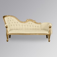 Chaise Longue - Telaio oro con