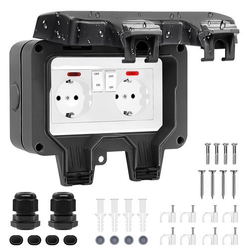 Prese elettriche muro con - prese, da
