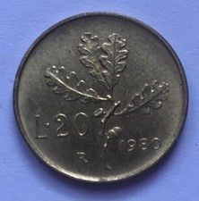 Rara moneta da 20 Lire, anno