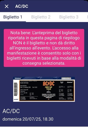 Vendo biglietti concerto - vendo,