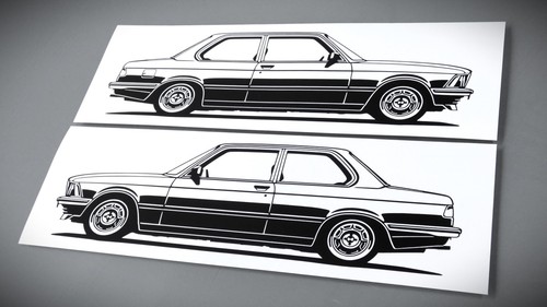 Adesivo bmw e21 - adesivo, 323i