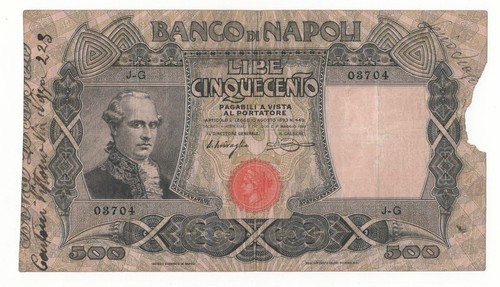 500 lire banco napoli - lire,