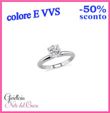 ANELLO SOLITARIO ORO BIANCO