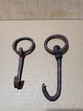 2x Antico Anello Ferro Forgiato per Stalla Porta Portone (No Peso, No Pesiera)