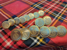 VINTAGE 16 BOTTONI DORATI NAPOLEONE