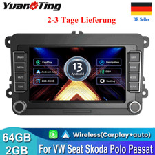 Autoradio 7" per VW GOLF PASSAT B7 Superb Carplay Android 13 GPS NAVI DAB+FM 64G