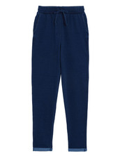 Pantaloni M&S joggers conici jersey denim caviglia donna vita alta elasticizzati 581