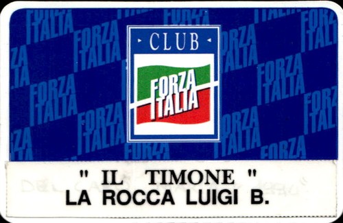 Tessera club forza italia - tessera,