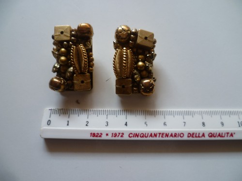 Orecchini ricamo perle col oro - ricamo,