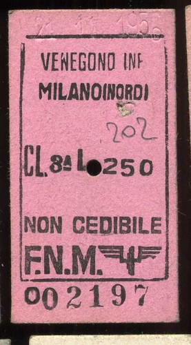 Biglietto treno ferrovia - treno,