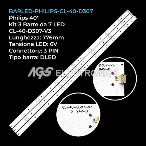 Kit barre strip - 7, led
