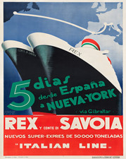 Poster Italian Line Rex arte