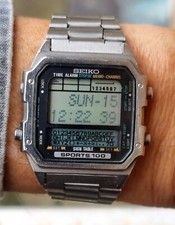 Seiko D409-5010 Vintage LCD Data Bank Watch