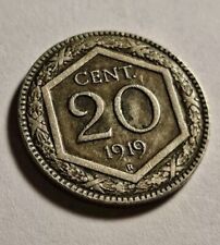 20 CENTESIMI 1919 BORDO RIGATO