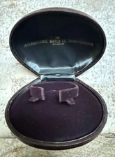 IWC box brown leather vintage uhr-Box etui boîte caja ecrin TOP Conditions!!