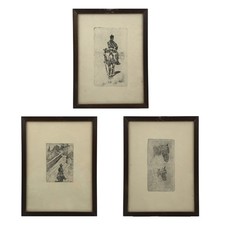 Serie di tre incisioni ad