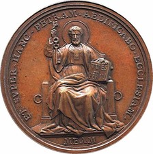 Medaglia Annuale Bronzo  Papa Leone XIII Anno XXV Molto Rara qFDC