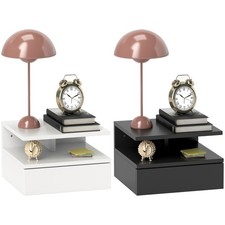 HOMCOM Comodino Sospeso Moderno con Cassetto 35x32x22.5 cm