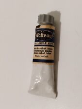 ANTICO TUBETTO COLORE AD OLIO MARCA WATTEAU BLU DI COBALTO SCURO